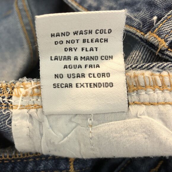 Women’s Easel Destroyed Jeans Sz Large EUC Waist 34” Inseam 27” Raw Hem Cropped - Picture 9 of 9